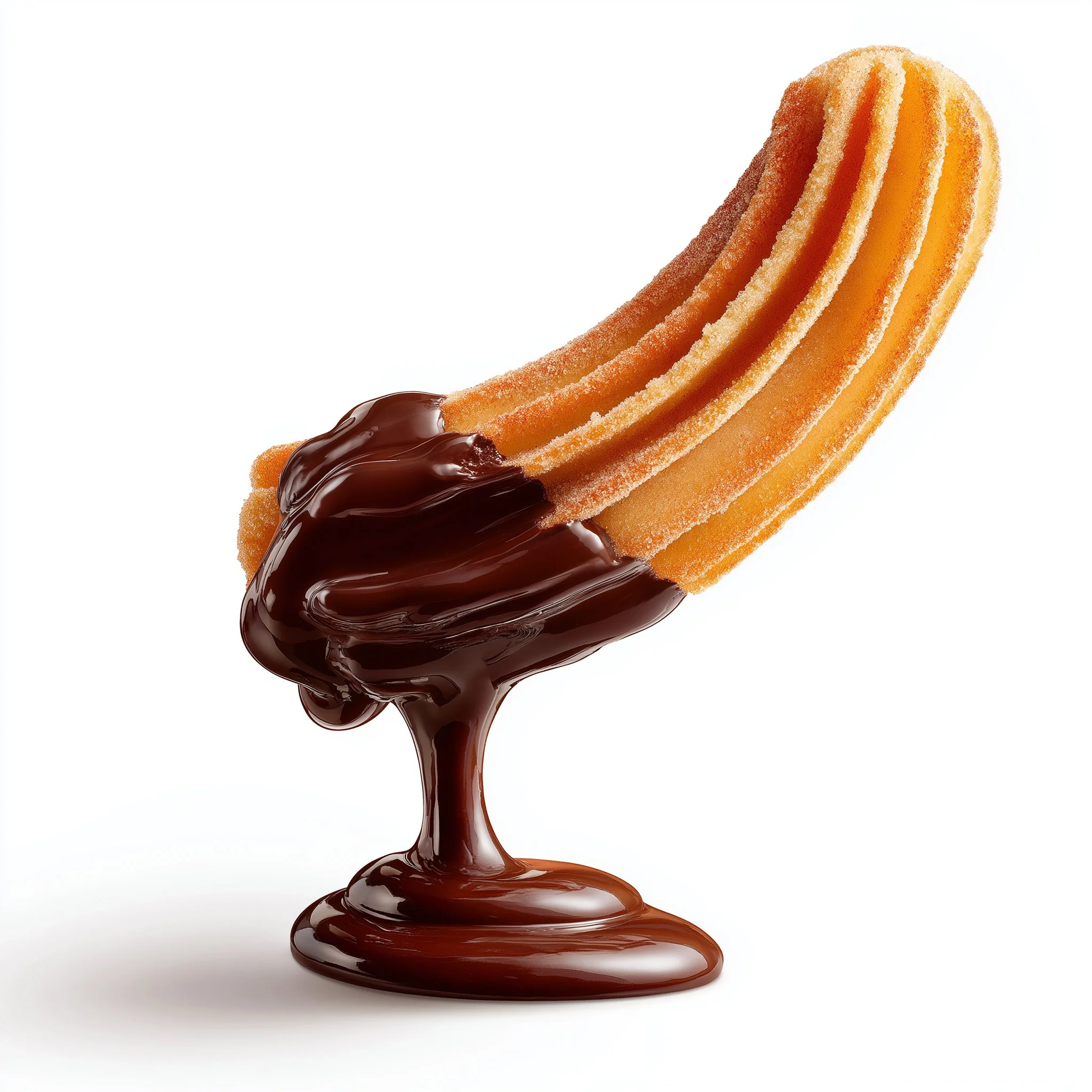 Churros tradicionales sin gluten recién horneados y espolvoreados con azúcar.